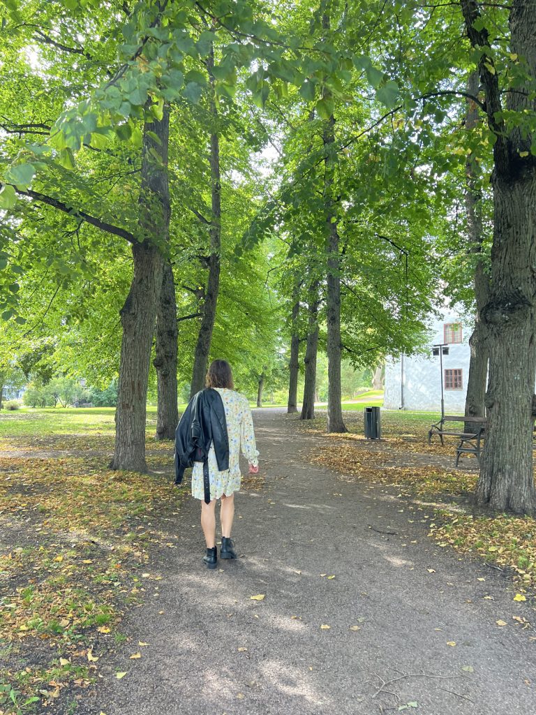 polku nainen, kuvaa sitä tuttua polkua joka vie meitä aina samaan paikkaan. Symboloi tilannetta ennen muutosta.